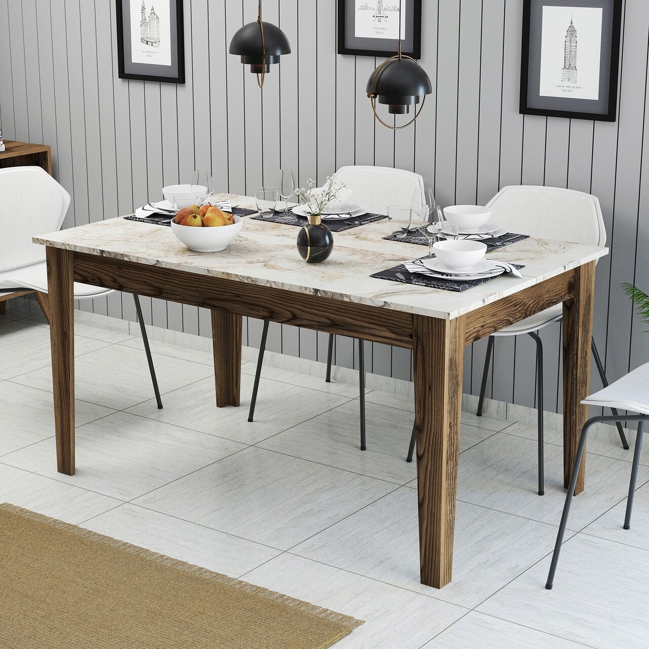 Masa, Hanah Home, Milan 515, Nuc/Alb - imagine 7